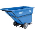 Quality Industries Global Industrial„¢ Forkliftable Extra HD Plastic Recycling Tilt Truck, 1 Cu. Yd. Cap 800287BL